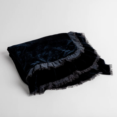 Loulah Baby Blanket from Bella Notte Linens in the color Midnight.