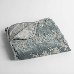 Lynette Baby Blanket from Bella Notte Linens in the color Cloud.