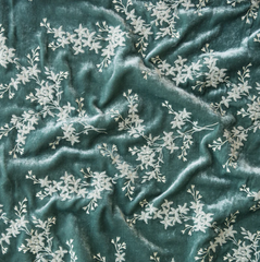 Lynette Baby Blanket from Bella Notte Linens in the color Eucalyptus.
