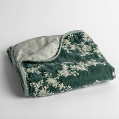 Lynette Baby Blanket from Bella Notte Linens in the color Eucalyptus.