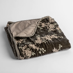 Lynette Baby Blanket from Bella Notte Linens in the color Fog.
