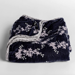 Lynette Baby Blanket from Bella Notte Linens in the color French Lavender.