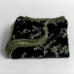 Lynette Baby Blanket from Bella Notte Linens in the color Juniper.