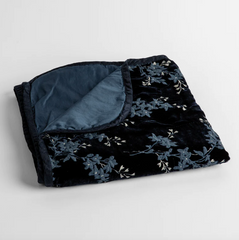 Lynette Baby Blanket from Bella Notte Linens in the color Midnight.