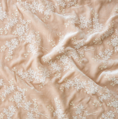 Lynette Baby Blanket from Bella Notte Linens in the color Pearl.