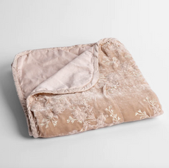 Lynette Baby Blanket from Bella Notte Linens in the color Pearl.