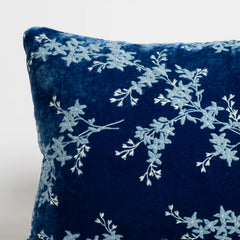 Lynette 24x24 Throw Pillow from Bella Notte Linens in the color Tahoe Blue.