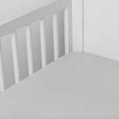 Madera Luxe Crib Sheet from Bella Notte Linens in the color Cloud.