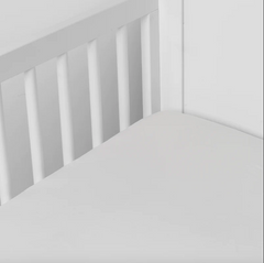 Madera Luxe Crib Sheet from Bella Notte Linens in the color Winter White.