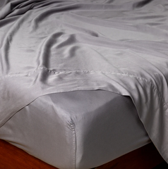 Madera Luxe Fitted Sheet in French Lavender from Bella Notte Linens