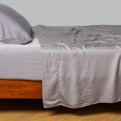 Madera Luxe Flat Sheet from Bella Notte Linens in the color French Lavender.