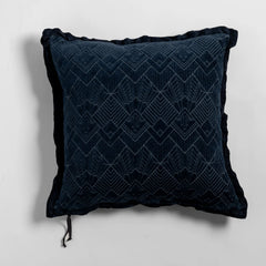 Trettino 24x24 Throw Pillow from Bella Notte Linens in the color Midnight.