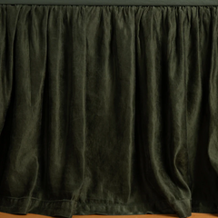 Paloma Bed Skirt from Bella Notte Linens in the color Juniper.