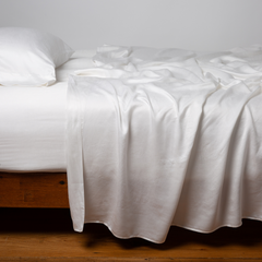 Seraphina Fitted Sheet from Bella Notte Linens in the color White.
