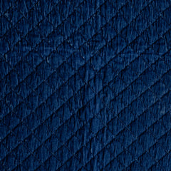 Silk Velvet Quilted Throw Blanket from Bella Notte Linens in the color Tahoe Blue.