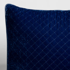 Silk Velvet Quilted Body Pillow from Bella Notte Linens in Tahoe Blue.