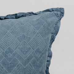 Trettino 24x24 Throw Pillow from Bella Notte Linens in the color Tahoe Blue.