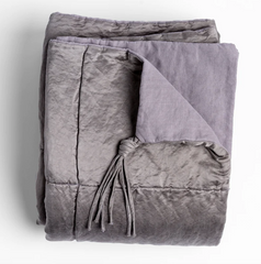 Taline Bed End from Bella Notte Linens in the color French Lavender.