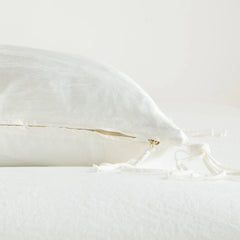 Taline Body Pillow from Bella Notte Linens in the color Winter White.