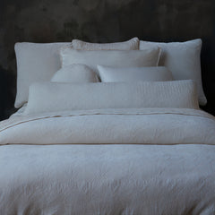 Trettino King Bedspread from Bella Notte Linens in their new color, Natural.