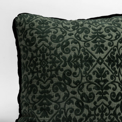 Vienna Shams from Bella Notte Linens in the color Juniper.