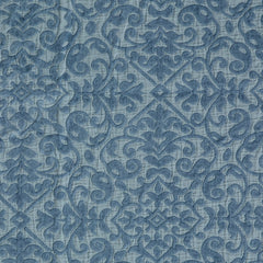 Vienna Coverlet from Bella Notte Linens in the color Tahoe Blue.