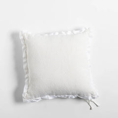 Trettino 18x18 Throw Pillow from Bella Notte Linens in the color Winter White.