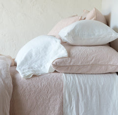 Adele Euro Sham from Bella Notte Linens in the color Pearl.