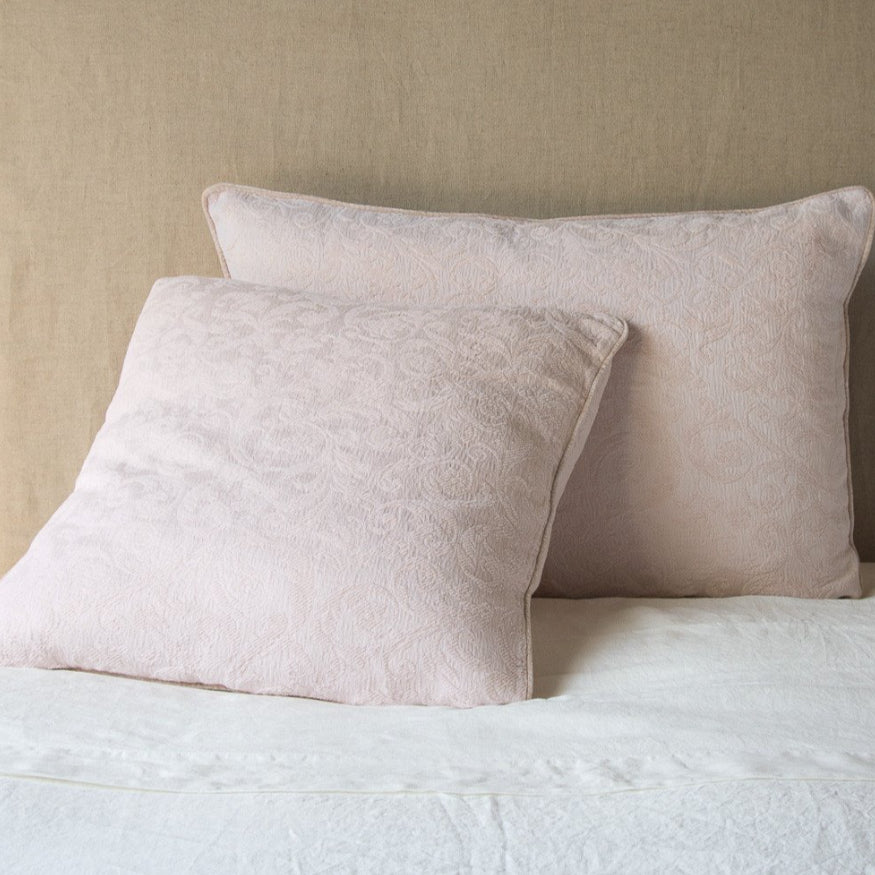 Adele Euro Sham from Bella Notte Linens in the color Pearl.
