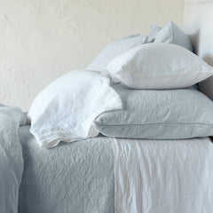 Adele Euro Sham from Bella Notte Linens in the color Cloud.