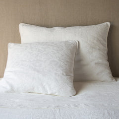 Adele Euro Sham from Bella Notte Linens in the color Winter White.