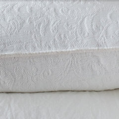 Adele Euro Sham from Bella Notte Linens in the color Winter White.