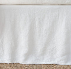 Austin Queen Bed Skirt from Bella Notte Linens in the color Winter White.