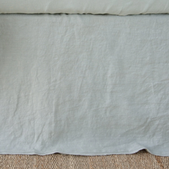 Austin Queen Bed Skirt from Bella Notte Linens in the color Eucalyptus.
