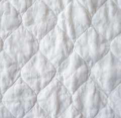 Austin Queen Coverlet from Bella Notte Linens in the color Winter White.