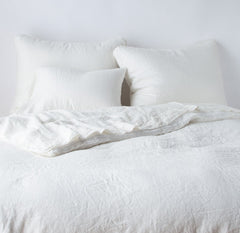 Austin Deluxe Sham from Bella Notte Linens in the color Winter White.