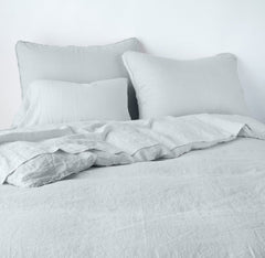 Austin Queen Duvet Cover from Bella Notte Linens in the color Cloud.