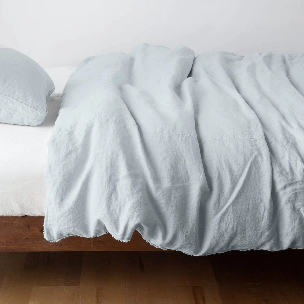 Austin Duvet Cover from Bella Notte Linens in the color Cloud.