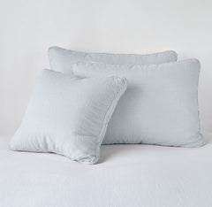 Austin Euro Shams from Bella Notte Linens in the color Cloud.