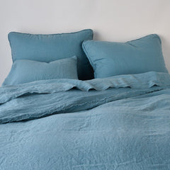 Austin Duvet from Bella Notte Linens in the color Cenote.