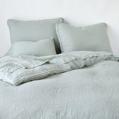 Austin Duvet from Bella Notte Linens in the color Eucalyptus.