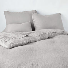 Austin Duvet from Bella Notte Linens in the color Fog.