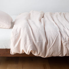Austin Duvet from Bella Notte Linens in the color Pearl.
