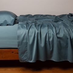 Bria Fitted Sheet in Cenote from Bella Notte Linens.