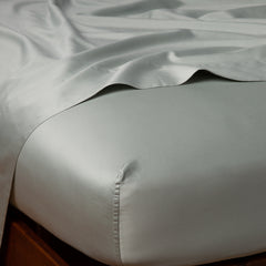 Bria Fitted Sheet in Eucalyptus from Bella Notte Linens.