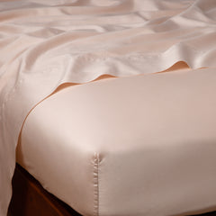 Bria Fitted Sheet in Pearl from Bella Notte Linens.