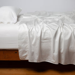 Bria Fitted Sheet in Winter White from Bella Notte Linens.