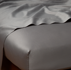Bria King Flat Sheet from Bella Notte Linens in the color Moonlight.