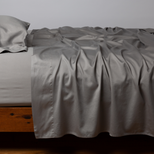 Bria King Flat Sheet from Bella Notte Linens in the color Moonlight.