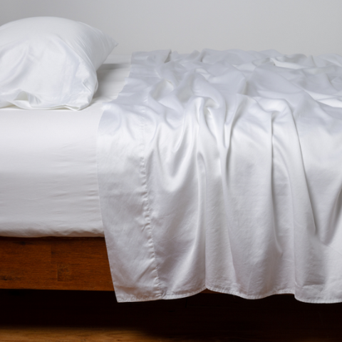 Bria Flat Sheet - White - Queen